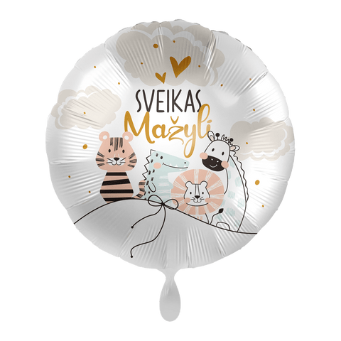 balionai balionas su lietuvišku užrašu sveikas mažyli baby shower kūdikio sutiktuvių šventė