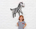 balionas zebras helio balionai