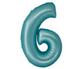 Matiniai mėlyni foliniai balionai skaičiai nuo 0 iki 9 helio balionai