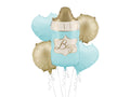 Folinių balionų rinkinys „Baby Boy“ su buteliuku, mėlynas, 5 vnt.

Žydras kūdikio buteliuko balionas su užrašu Boy ir auksinėmis širdelėmis

Baby Shower balionų rinkinys berniuko sutiktuvių šventei