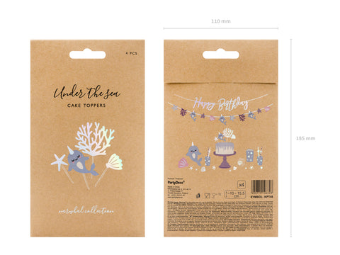 gimtadienio torto kekskukų papuošimai jūros tema