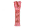 popieriniai šiaudeliai raudona balta