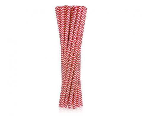popieriniai šiaudeliai raudona balta