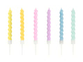 gimtadienio žvakutės pastelinės spalvos