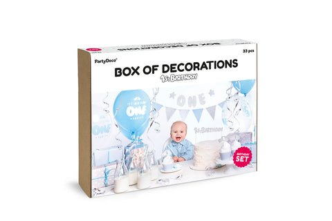dekoracijos dekoracijų rinkinys pirmas gimtadienis berniukas
