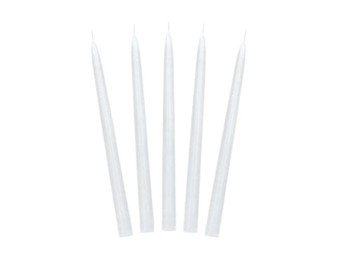 Kūginių žvakių rinkiniai (juodi, balti, perlo, aukso spalvos)