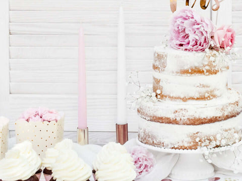 Kūginių žvakių rinkiniai (juodi, balti, perlo, aukso spalvos)