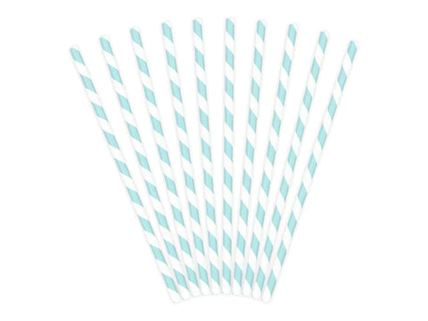 Popieriniai šiaudeliai "Sky Blue"
