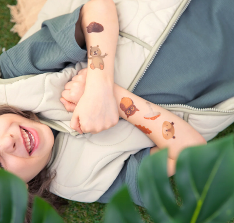 laikinos tatuiruotės miško gyvūnai