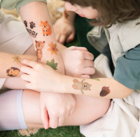 laikinos tatuiruotės miško gyvūnai