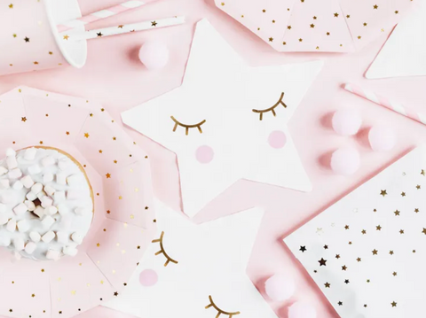 servetėlės žvaigždutės baltos