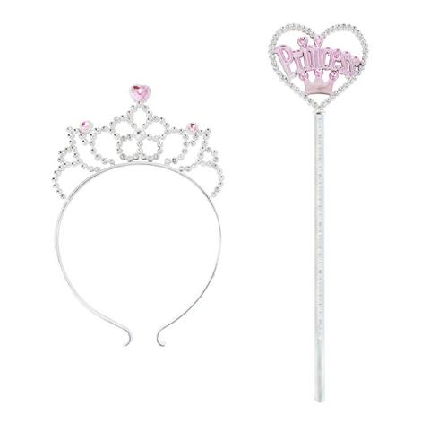 princesės karūna lazdelė kostiumas princesei