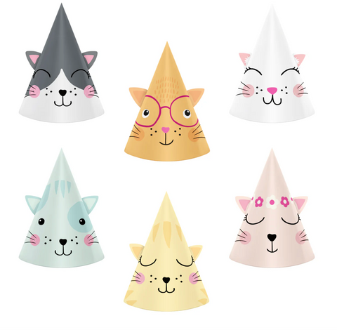 gimtadienio kepurėlės katinai kačiukai švenčių dekoracijos