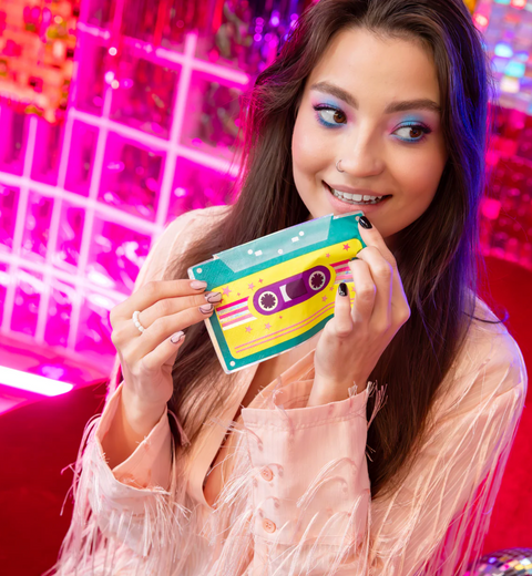 disco tema vakarėlis dekoracijos servtėlės kasetės forma disko dekoras rutulys