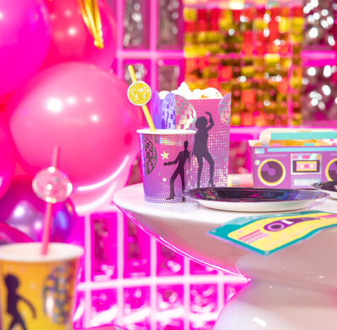 disco puodeliai disko dekoracijos disko vakarelis papuosimai