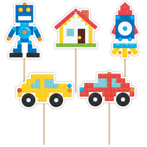 lego temos šventės dekoracijos gimtadienis blokelių tema torto keksiukų puošimas