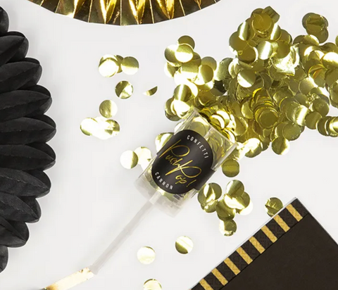 konfeti patranka saudykle gimtadieniui sventems sidabriniai, auksiniai