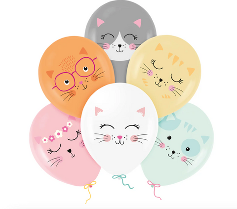 balionai helio guminiai katinu tema kaciu gimtadienis dekoracijos