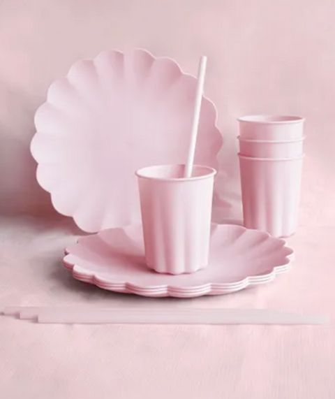 vienkartines staltieses pastelines spalvos dekoracijos gimtadieniui stalui saldus stalas dekoras