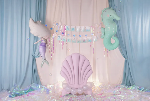 dekoracijos gimtadieniui undinele kriaukle balionai juros tema perlas balionas