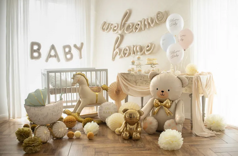 supamas arkliukas balionas arklys fotosesijai krikstynos gimtadienis