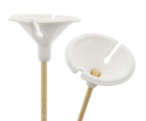 Medinės popierines balionų lazdelės su popieriniu laikikliu šventėms balionu laikikliai pagaliukai balionams