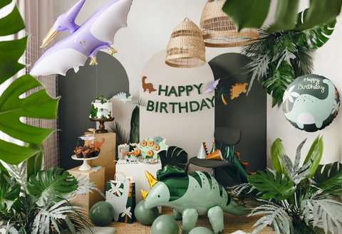 Brontosaurus Happy Birthday dinozauras folinis balionas vaikų gimtadieniui