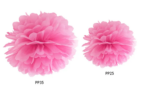 Pomponu dekorācijas dažādās krāsās