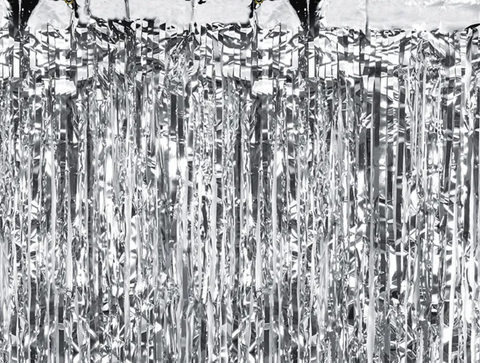 dekoracinė užuolaida lietutis auksinė sidabrinė rožinė melyna juoda spalva gimtadienio dekoracijos