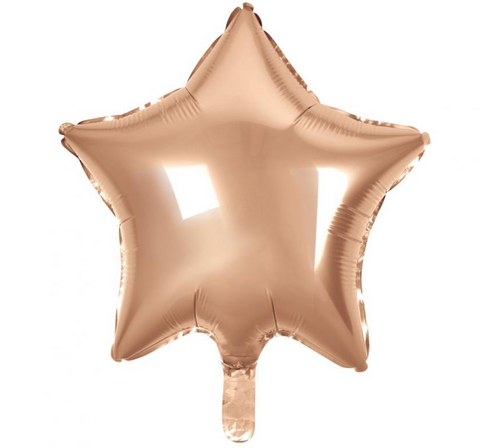 balionai hello pigus foliniai dekoracijos gimtadieniui balionas žvaigždutė rose gold spalva