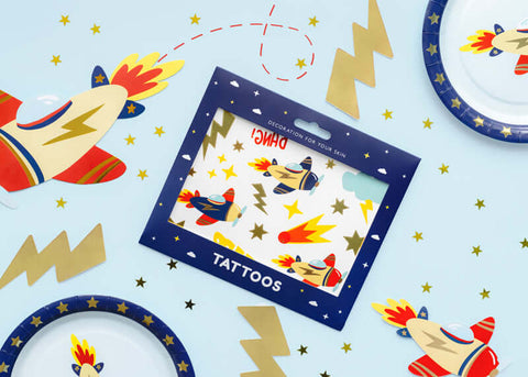 laikinos tatuiruotes lėktuvai