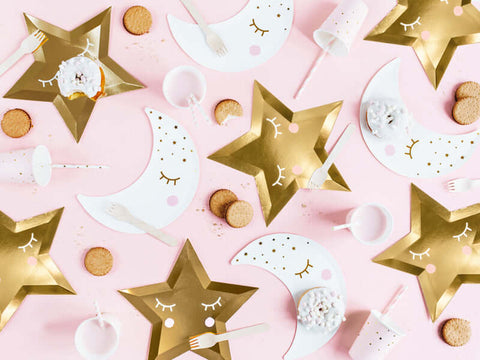 vienkartinės lėkštės žvaigždės