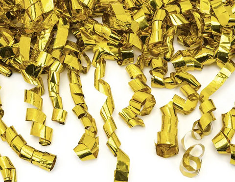 Juostelių konfeti patranka (auksinės, sidabrinės spalvos)