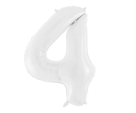 Balto folijas baloni cipari no 0 līdz 9