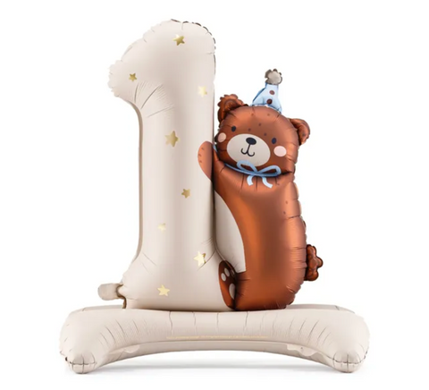 Numura 1 folijas balons ar rotaļu lācīti