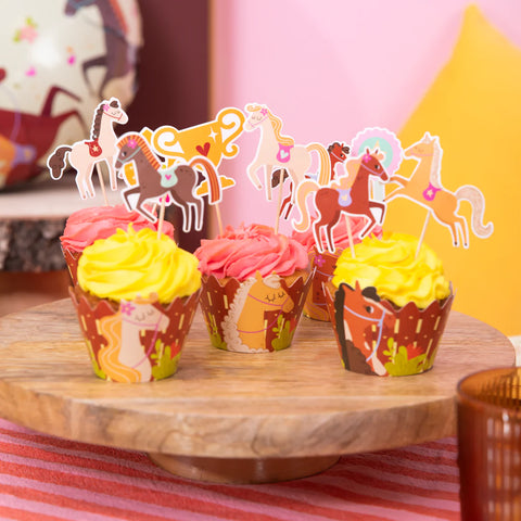 keksiuku papuosimai dekoracijos arkliukai ūkio tema