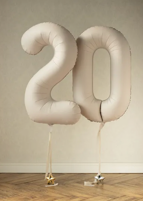 pasteliniai skaiciai balionai kreminis rudas helio balionas skaicius  0 1 2 3 4 5 6 7 8 9