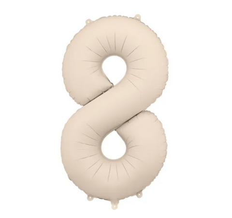 pasteliniai skaiciai balionai kreminis rudas helio balionas skaicius  0 1 2 3 4 5 6 7 8 9