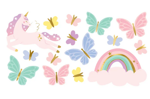 laikinos tatuiruotes drugeliai vienaragiai