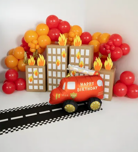 Pastatomas folinis balionas "Gaisrinės mašina"