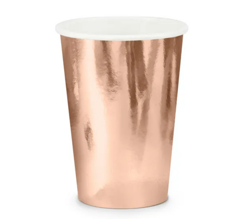 sidabriniai auksiniai rose gols puodeliai puodukai popieriniai vienkartiniai gimtadieniui indai dekoracijos